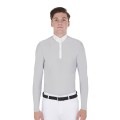 MEN'S LONG SLEEVE POLO SHIRT IN TECHNICAL FLEECE FABRIC