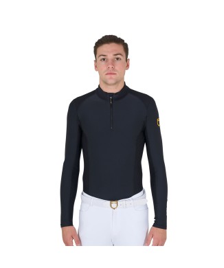 SLIM FIT MEN'S LONG-SLEEVED TRAINING POLO SHIRT