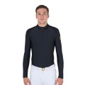 SLIM FIT MEN'S LONG-SLEEVED TRAINING POLO SHIRT