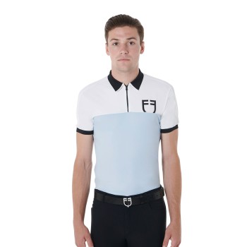 SLIM FIT MEN'S TRAINING POLO SHIRT WITH FRONT LOGO