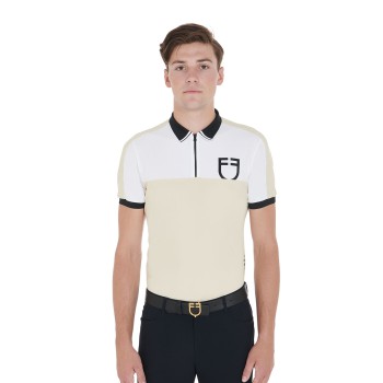 SLIM FIT MEN'S TRAINING POLO SHIRT WITH FRONT LOGO