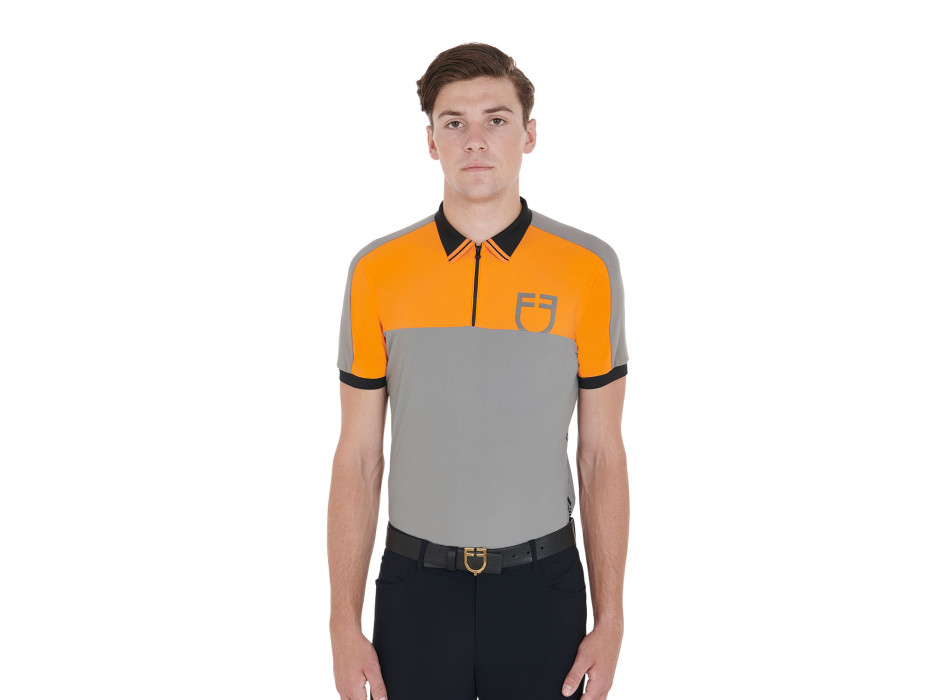 SLIM FIT MEN'S TRAINING POLO SHIRT WITH FRONT LOGO promo