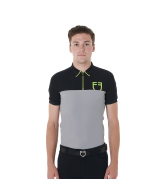 SLIM FIT MEN'S TRAINING POLO SHIRT WITH FRONT LOGO