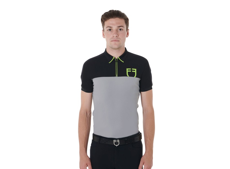 SLIM FIT MEN'S TRAINING POLO SHIRT WITH FRONT LOGO