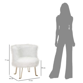 HACIL WHITE ARMCHAIR