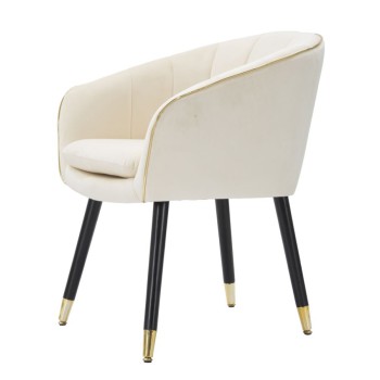 PARIS CREAM/GOLD ARMCHAIR