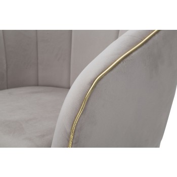 PARIS ARMCHAIR GREY/GOLD