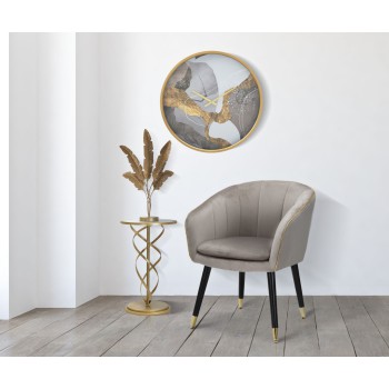 PARIS ARMCHAIR GREY/GOLD