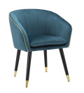 PARIS ARMCHAIR TEAL/GOLD