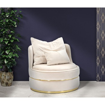 PARIS SPACE ARMCHAIR CREAM/GOLD