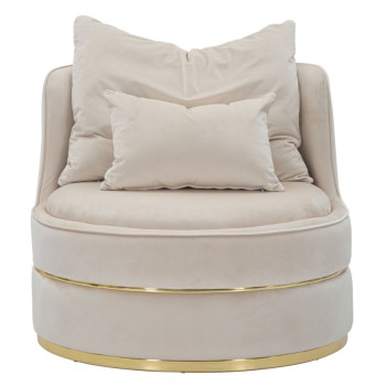 PARIS SPACE CREAM/GOLD ARMCHAIR