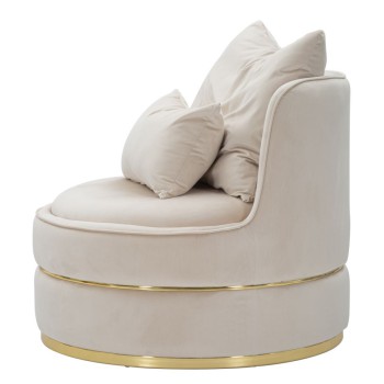 PARIS SPACE CREAM/GOLD ARMCHAIR