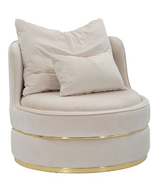 PARIS SPACE CREAM/GOLD ARMCHAIR