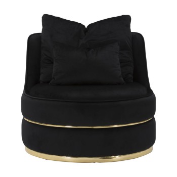 PARIS SPACE BLACK/GOLD ARMCHAIR