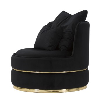 PARIS SPACE BLACK/GOLD ARMCHAIR