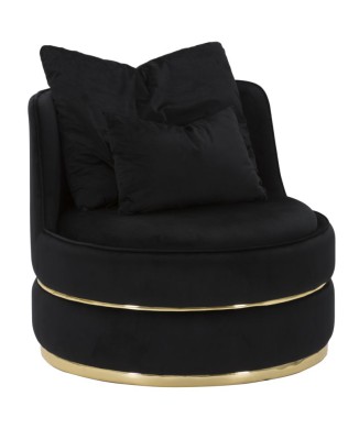 PARIS SPACE BLACK/GOLD ARMCHAIR