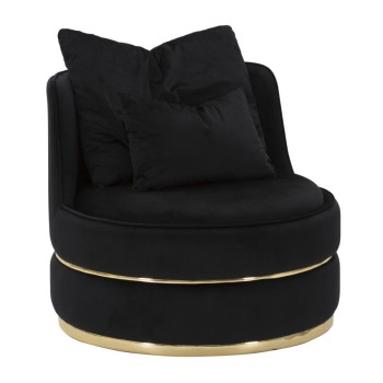 PARIS SPACE BLACK/GOLD ARMCHAIR