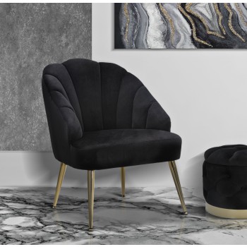 BLACK SHELL ARMCHAIR