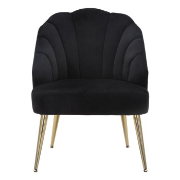 BLACK SHELL ARMCHAIR