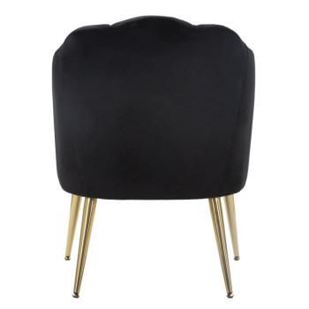 BLACK SHELL ARMCHAIR