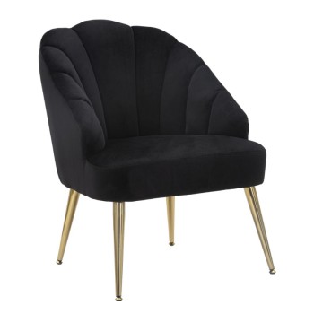 BLACK SHELL ARMCHAIR