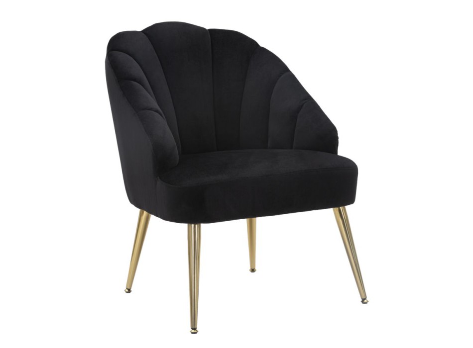 BLACK SHELL ARMCHAIR