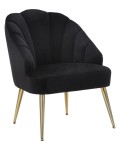 BLACK SHELL ARMCHAIR