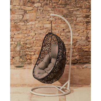 Florina hanging armchair dark grey