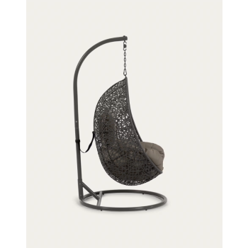 Florina hanging armchair dark grey