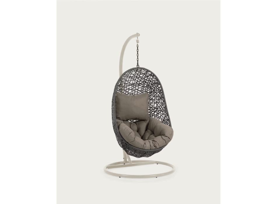 Florina hanging armchair dark grey