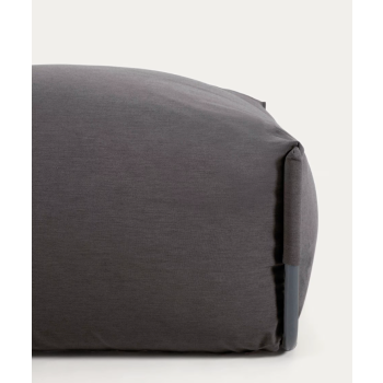 Modular sofa pouf 100% outdoor Square dark gray and black aluminum 101 x 101 cm