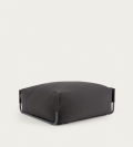 Modular sofa pouf 100% outdoor Square dark gray and black aluminum 101 x 101 cm