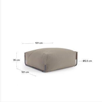 Modular pouf sofa outdoor Square