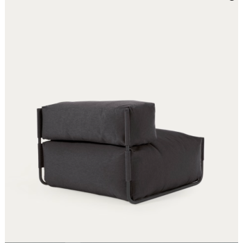 Modular backrest sofa pouf 100% outdoor Square