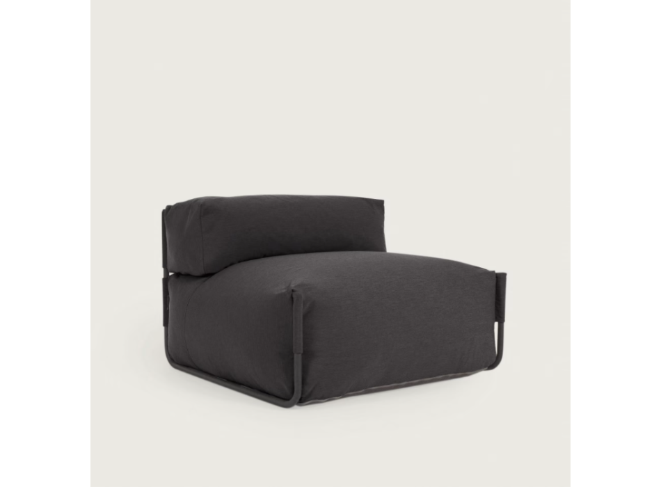 Modular backrest sofa pouf 100% outdoor Square