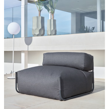 Modular backrest sofa pouf 100% outdoor Square