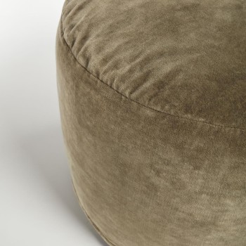 Pouf rotondo Angelica 100% 100% cotone in velluto 100% 100% cotone in velluto