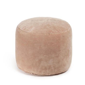 Pouf rotondo Angelica 100% 100% cotone in velluto 100% 100% cotone in velluto