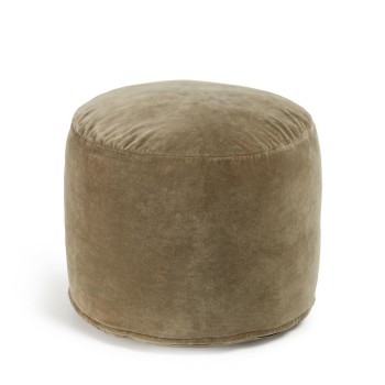 Pouf rotondo Angelica 100% 100% cotone in velluto 100% 100% cotone in velluto