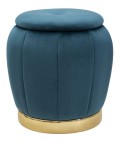 PUFF/CONTAINER PARIS TEAL/GOLD