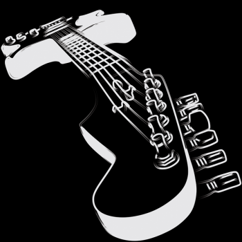 Picture GUITAR BLACK AND WHITE G1482 PINTDECOR