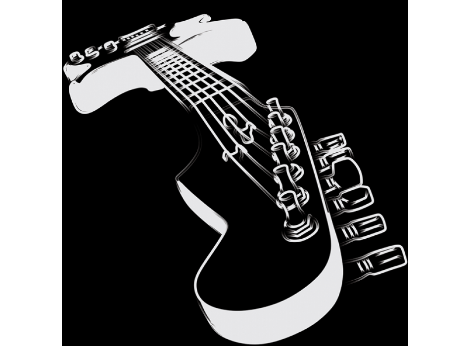 Picture GUITAR BLACK AND WHITE G1482 PINTDECOR