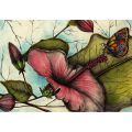 Quadro THE BUTTERFLY ON THE IBISCUS G1988 PINTDECOR