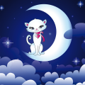 The cat on the moon G2348 PINTDECOR