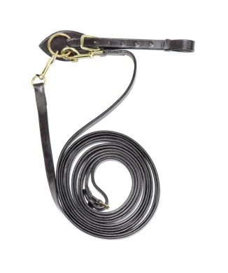 LEATHER RETURN REINS WITH GIRTH ATTACHMENT