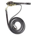 LEATHER RETURN REINS WITH GIRTH ATTACHMENT