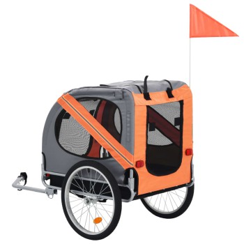 Orange and Gray Dog Bicycle Trailer