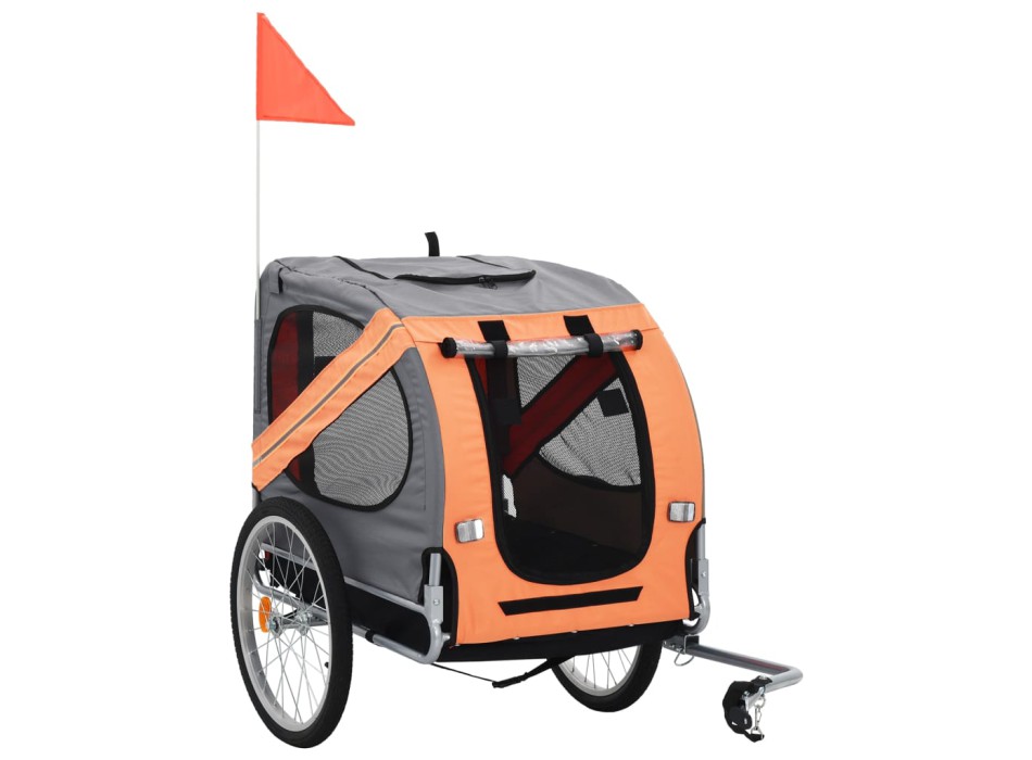 Orange and Gray Dog Bicycle Trailer