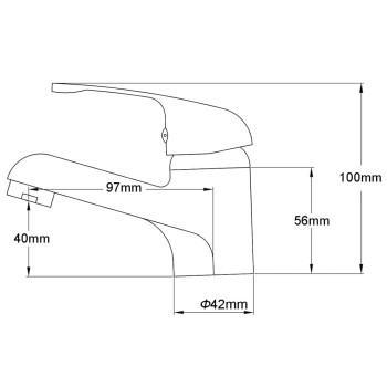 Mixer tap 13x10 cm