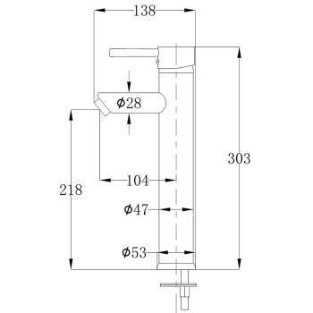 Bathroom Mixer Tap 12x30 cm